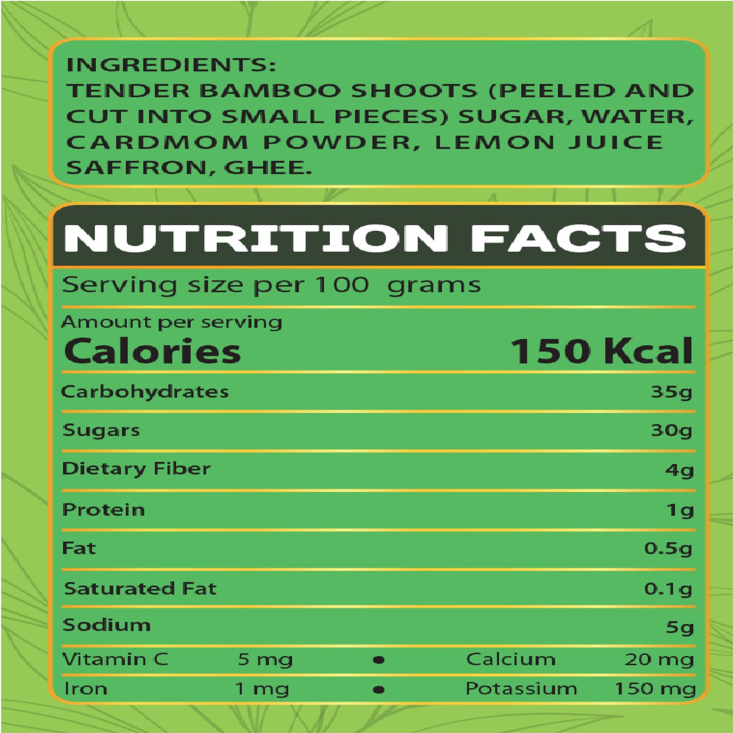 Premium Bans Ka Murabba | Soft & Tender Bamboo Shoot Sweet | Ready to Eat | 500g