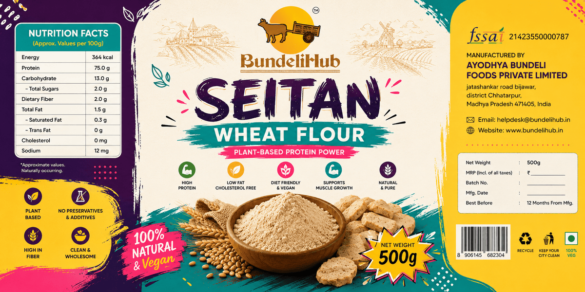 Pure Vital Wheat Gluten Flour & Seitan Flour – Best High Gluten Flour | Bundeli Hub - Bundeli Hub