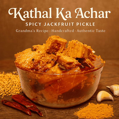 Traditional Kathal Pickle | Homemade Jackfruit Achar | Spicy & Tangy | 500g