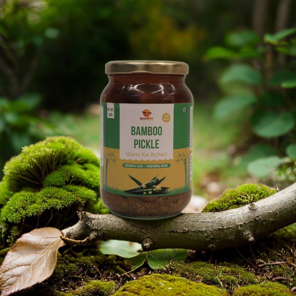 Bundeli Hub Bamboo Pickle | Authentic Bans Ka Achar | Handcrafted | 500g
