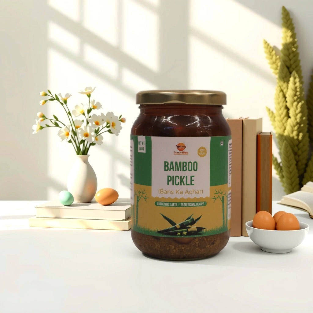 Bundeli Hub Bamboo Pickle | Authentic Bans Ka Achar | Handcrafted | 500g