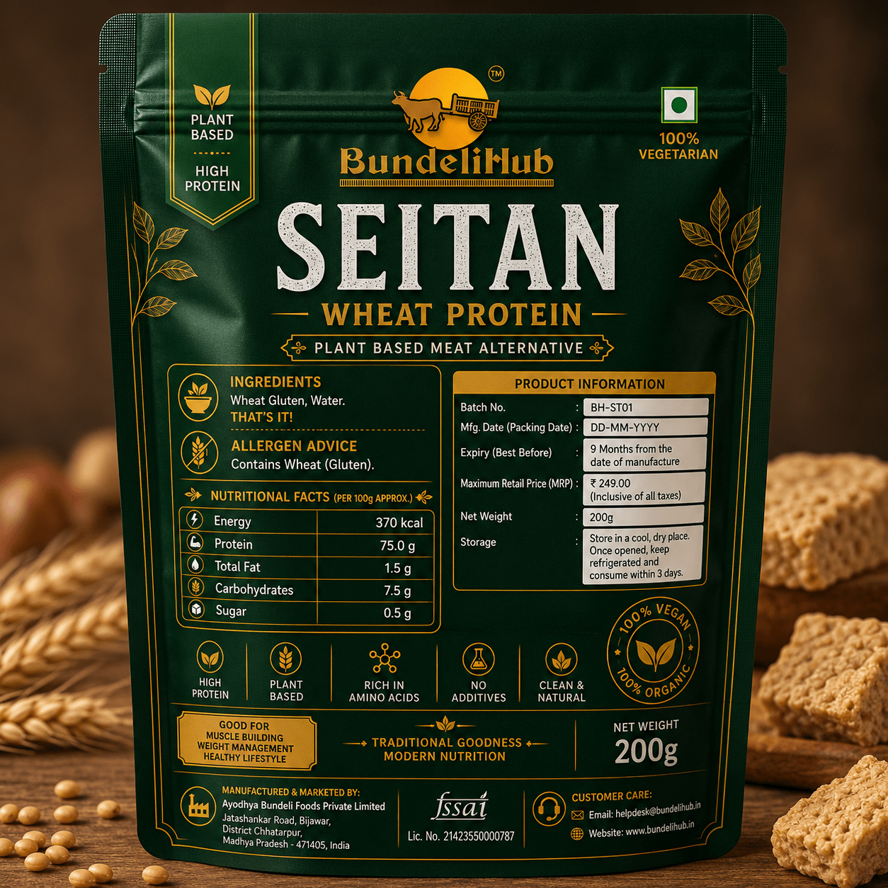 Seitan Protein & Wheat Gluten | BundeliHub - Bundeli Hub