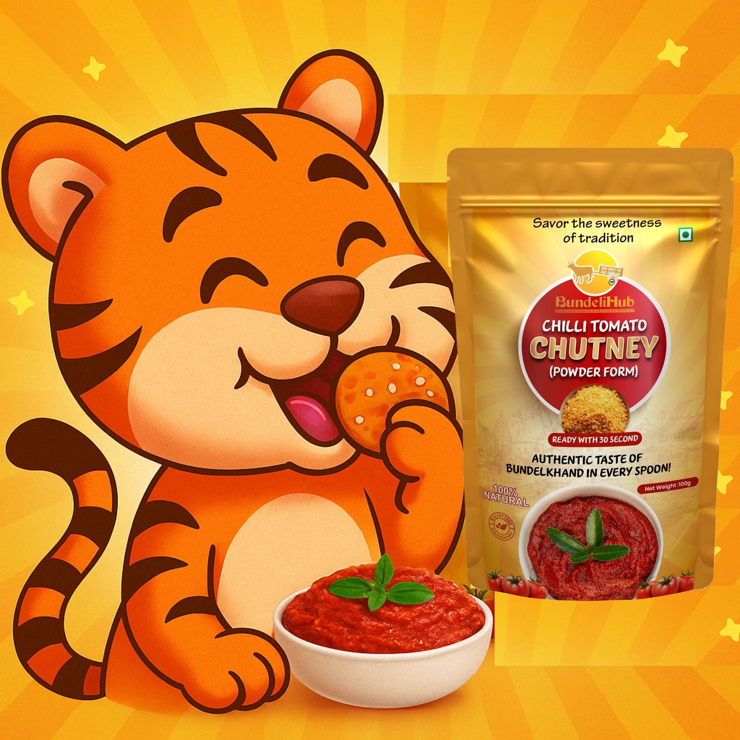 Instant Chilli Tomato Chutney Powder & Homemade Tomato Chutney | BundeliHub - Bundeli Hub