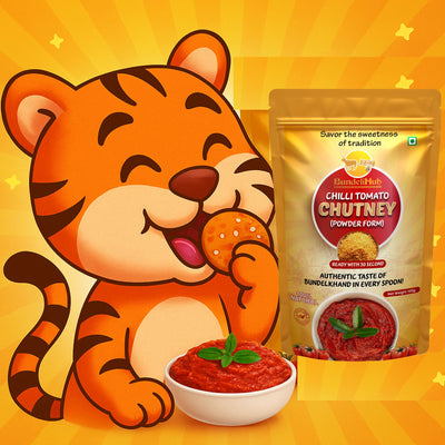 Bundelihub Chilli Tomato Chutney Powder – Spicy, Tangy, Authentic Bundelkhand Flavor – 100% Natural, Instant Mix (250g)