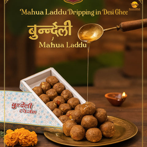 Mahua Laddu – Traditional Bundeli Sweet | Made with Desi Ghee | 100% Natural – 250g / 500g