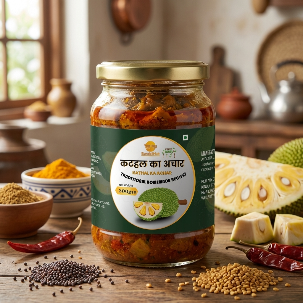 Traditional Kathal Pickle | Homemade Jackfruit Achar | Spicy & Tangy | 500g