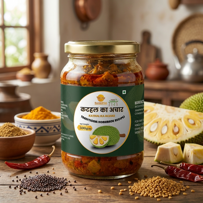 Traditional Kathal Pickle | Homemade Jackfruit Achar | Spicy & Tangy | 500g