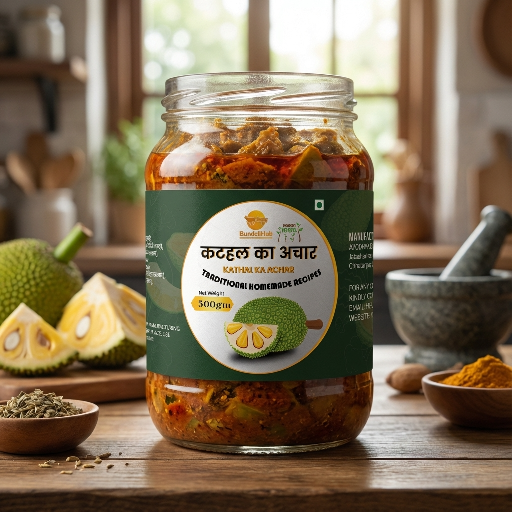 Traditional Kathal Pickle | Homemade Jackfruit Achar | Spicy & Tangy | 500g