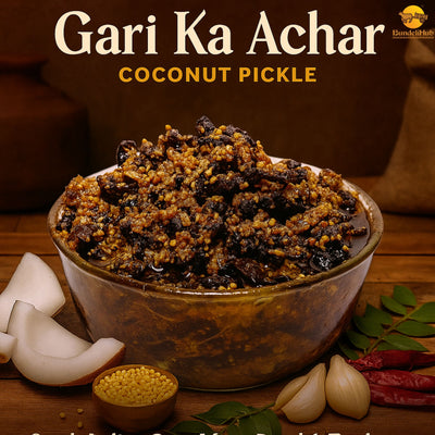 BundeliHub Gari ka Achar | Traditional Coconut Pickle | Homemade, 100% Natural, Preservative-Free | 250g / 500g