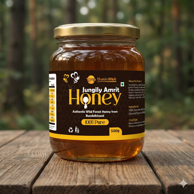Jungily Amrit Honey | 100% Pure Raw Wild Forest Honey from Bundelkhand