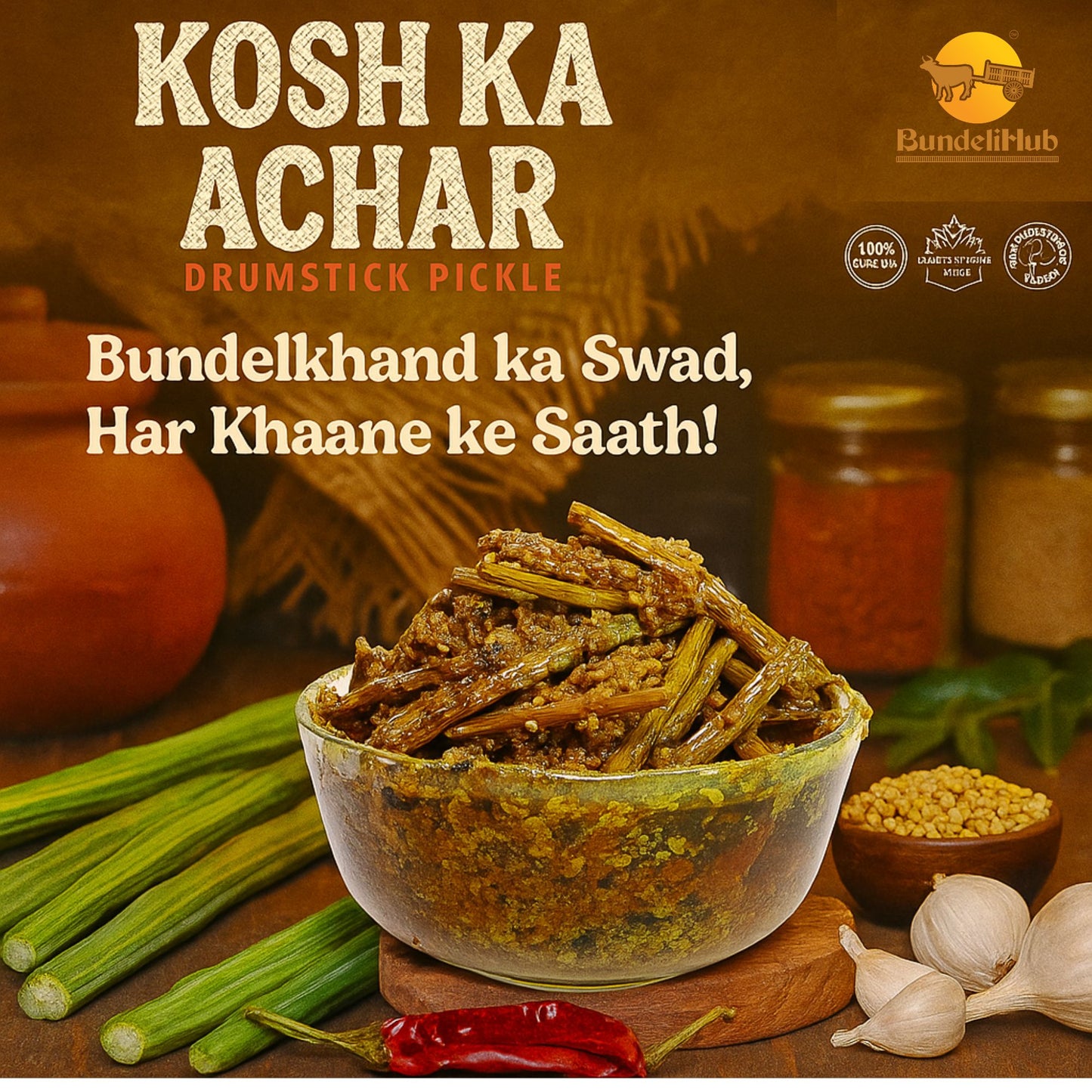 Kosh ka Achar | Homemade Drumstick Pickle | 100% Natural | No Preservatives