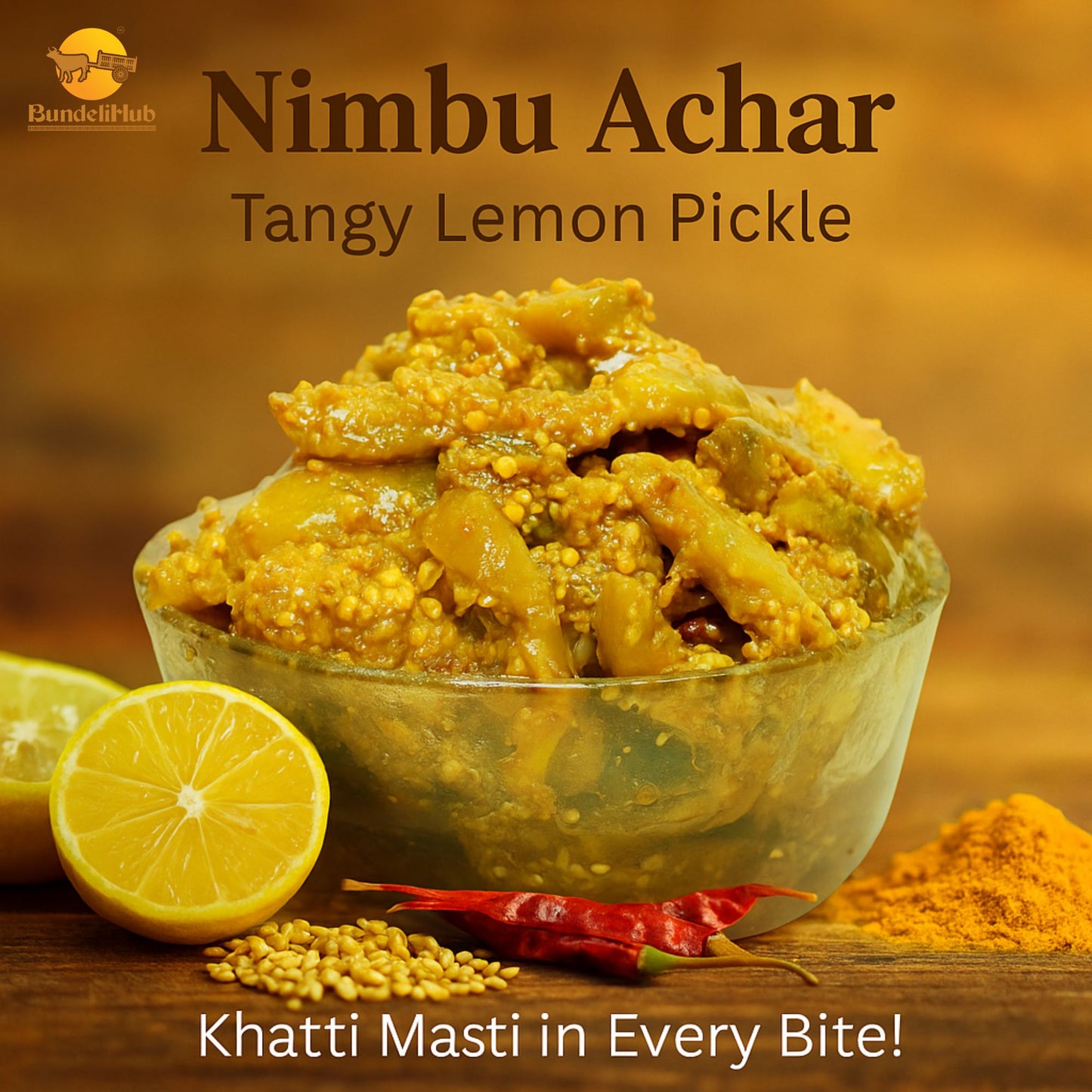 Premium Homemade Nimbu Ka Achar | Lemon Pickle | खट्टा-मीठा नींबू अचार - 250g