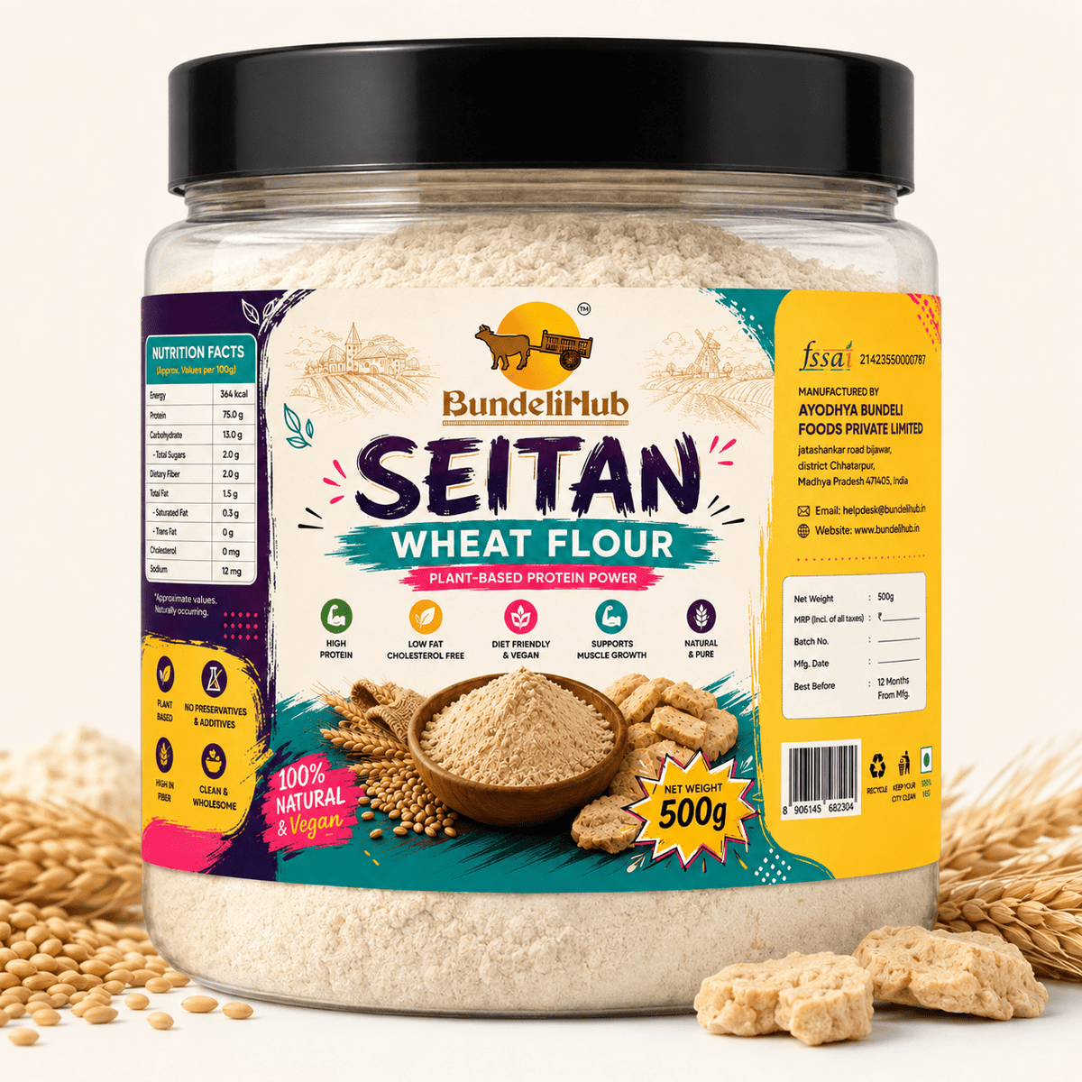Pure Vital Wheat Gluten Flour & Seitan Flour – Best High Gluten Flour | Bundeli Hub - Bundeli Hub