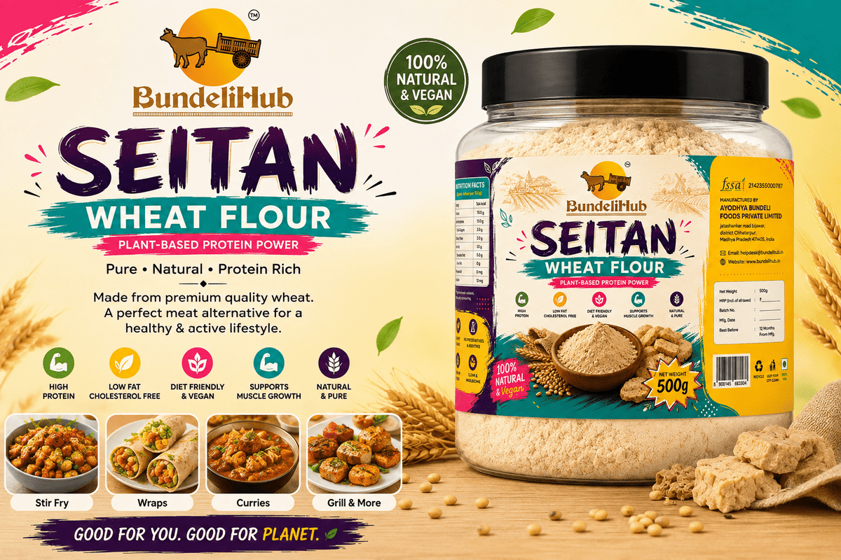 Pure Vital Wheat Gluten Flour & Seitan Flour – Best High Gluten Flour | Bundeli Hub - Bundeli Hub